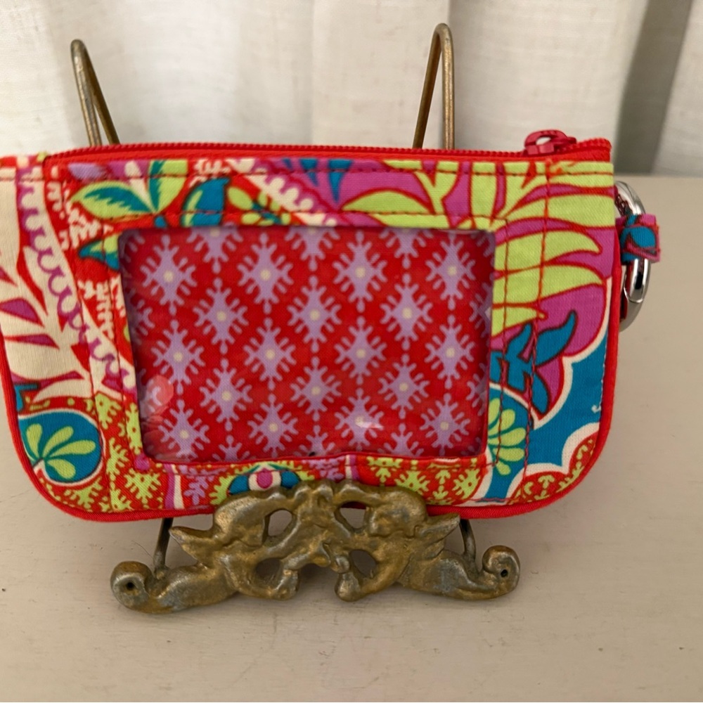 Vera Bradley Zip ID Case Coin Purse - Paisley in Paradise - Retired - EUC